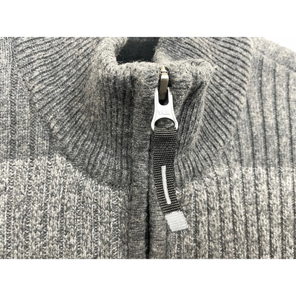 Prana Mens M Cotton Blend Full Zip Sweater Fleece Lined Pockets Jacket Cardigan - Picture 3 of 10